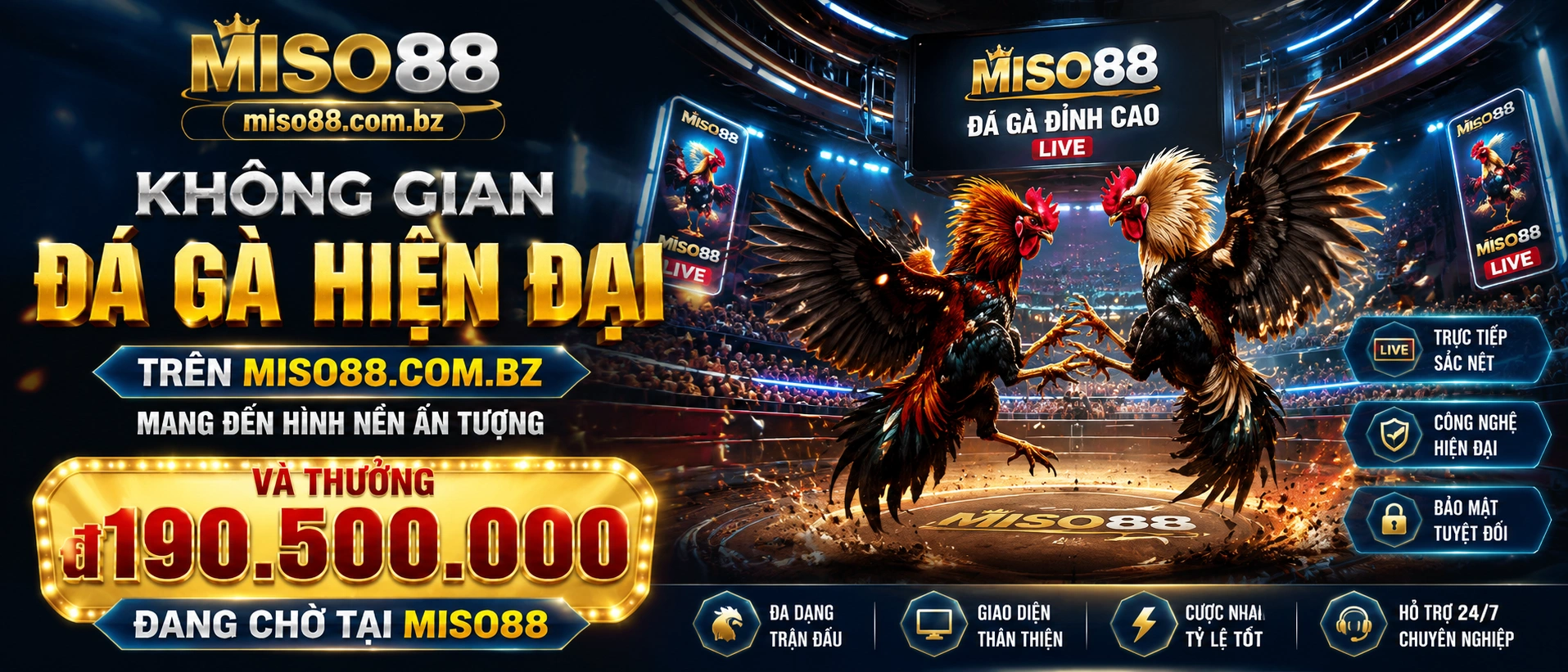Đá Gà trực tiếp trên Miso88