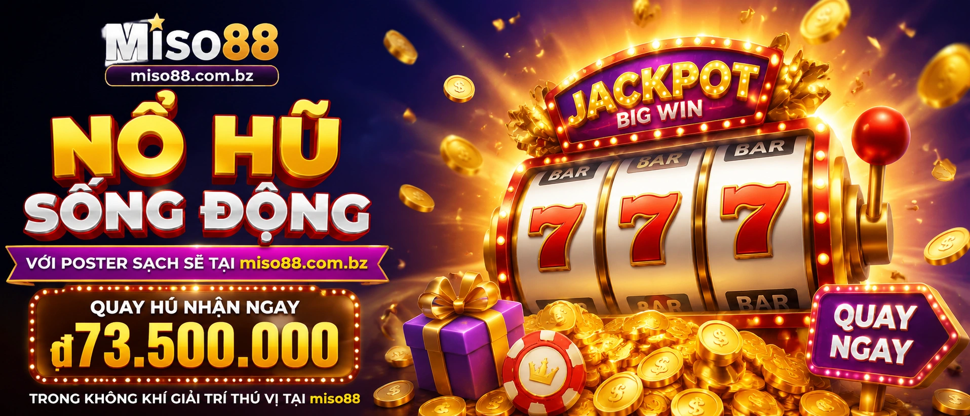 Khu Nổ Hũ trên miso88.com.bz với giao diện danh mục game rõ ràng