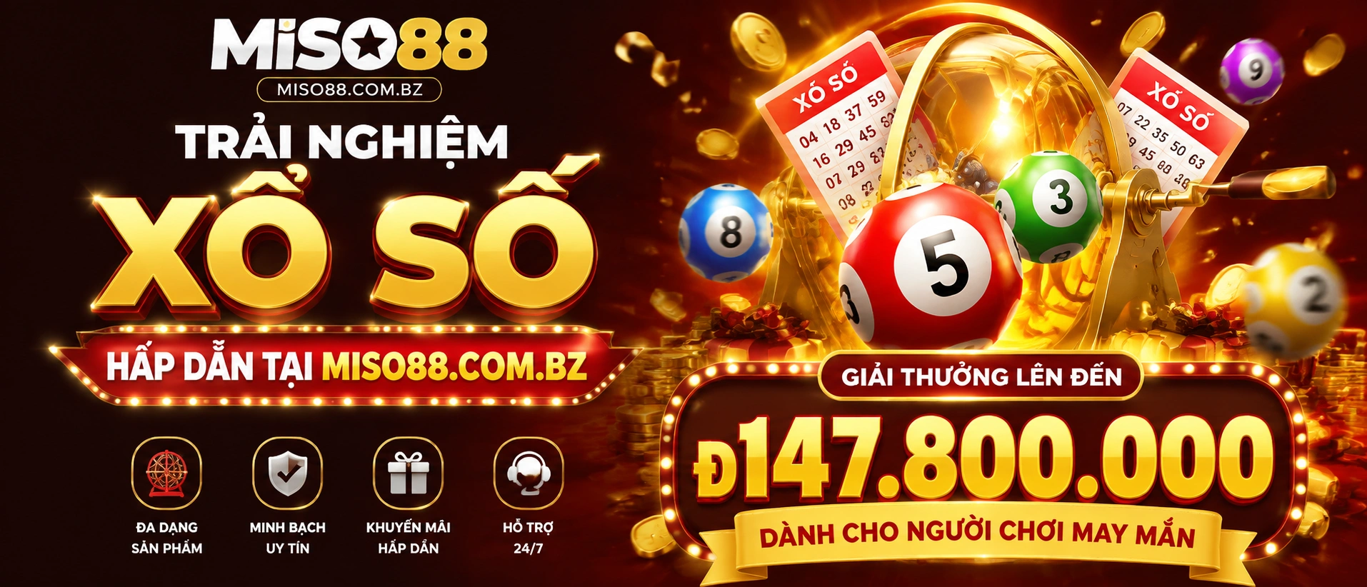 Giao diện Xổ Số Miso88 trên web di động và máy tính bảng